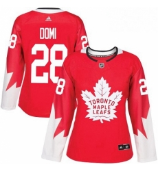Womens Adidas Toronto Maple Leafs 28 Tie Domi Authentic Red Alternate NHL Jersey Womens Adidas Toronto Maple Leafs 28 Tie Domi Authentic Red Alternate NHL Jersey