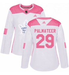 Womens Adidas Toronto Maple Leafs 29 Mike Palmateer Authentic WhitePink Fashion NHL Jersey Womens Adidas Toronto Maple Leafs 29 Mike Palmateer Authentic WhitePink Fashion NHL Jersey