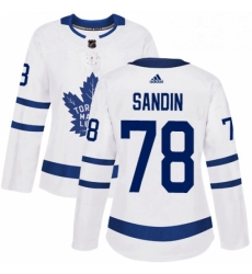 Womens Adidas Toronto Maple Leafs 78 Rasmus Sandin Authentic White Away NHL Jersey Womens Adidas Toronto Maple Leafs 78 Rasmus Sandin Authentic White Away NHL Jersey