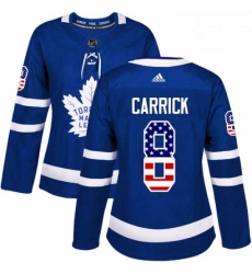 Womens Adidas Toronto Maple Leafs 8 Connor Carrick Authentic Royal Blue USA Flag Fashion NHL Jersey Womens Adidas Toronto Maple Leafs 8 Connor Carrick Authentic Royal Blue USA Flag Fashion NHL Jersey