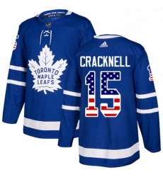 Youth Adidas Toronto Maple Leafs 15 Adam Cracknell Authentic Royal Blue USA Flag Fashion NHL Jersey Youth Adidas Toronto Maple Leafs 15 Adam Cracknell Authentic Royal Blue USA Flag Fashion NHL Jersey