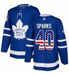 Youth Adidas Toronto Maple Leafs 40 Garret Sparks Authentic Royal Blue USA Flag Fashion NHL Jersey Youth Adidas Toronto Maple Leafs 40 Garret Sparks Authentic Royal Blue USA Flag Fashion NHL Jersey