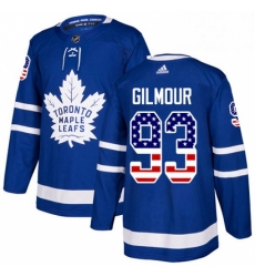 Youth Adidas Toronto Maple Leafs 93 Doug Gilmour Authentic Royal Blue USA Flag Fashion NHL Jersey Youth Adidas Toronto Maple Leafs 93 Doug Gilmour Authentic Royal Blue USA Flag Fashion NHL Jersey