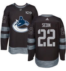 Canucks #22 Daniel Sedin Black 1917 2017 100th Anniversary Stitched NHL Jersey Canucks #22 Daniel Sedin Black 1917 2017 100th Anniversary Stitched NHL Jersey