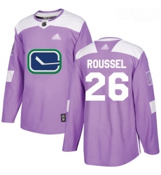 Canucks #26 Antoine Roussel Purple Authentic Fights Cancer Stitched Hockey Jersey Canucks #26 Antoine Roussel Purple Authentic Fights Cancer Stitched Hockey Jersey