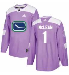 Mens Adidas Vancouver Canucks 1 Kirk Mclean Authentic Purple Fights Cancer Practice NHL Jersey Mens Adidas Vancouver Canucks 1 Kirk Mclean Authentic Purple Fights Cancer Practice NHL Jersey