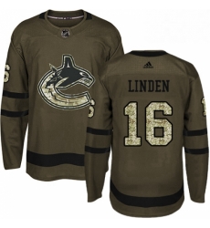 Mens Adidas Vancouver Canucks 16 Trevor Linden Premier Green Salute to Service NHL Jersey Mens Adidas Vancouver Canucks 16 Trevor Linden Premier Green Salute to Service NHL Jersey