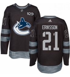 Mens Adidas Vancouver Canucks 21 Loui Eriksson Authentic Black 1917 2017 100th Anniversary NHL Jersey Mens Adidas Vancouver Canucks 21 Loui Eriksson Authentic Black 1917 2017 100th Anniversary NHL Jersey