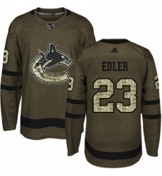 Mens Adidas Vancouver Canucks 23 Alexander Edler Authentic Green Salute to Service NHL Jersey Mens Adidas Vancouver Canucks 23 Alexander Edler Authentic Green Salute to Service NHL Jersey