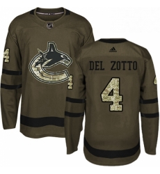 Mens Adidas Vancouver Canucks 4 Michael Del Zotto Authentic Green Salute to Service NHL Jersey Mens Adidas Vancouver Canucks 4 Michael Del Zotto Authentic Green Salute to Service NHL Jersey