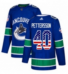 Mens Adidas Vancouver Canucks 40 Elias Pettersson Blue Home Authentic USA Flag Stitched NHL Jersey Mens Adidas Vancouver Canucks 40 Elias Pettersson Blue Home Authentic USA Flag Stitched NHL Jersey