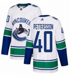 Mens Adidas Vancouver Canucks 40 Elias Pettersson White Road Authentic Stitched NHL Jersey Mens Adidas Vancouver Canucks 40 Elias Pettersson White Road Authentic Stitched NHL Jersey
