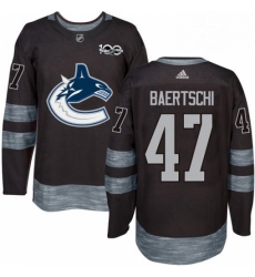 Mens Adidas Vancouver Canucks 47 Sven Baertschi Authentic Black 1917 2017 100th Anniversary NHL Jersey Mens Adidas Vancouver Canucks 47 Sven Baertschi Authentic Black 1917 2017 100th Anniversary NHL Jersey