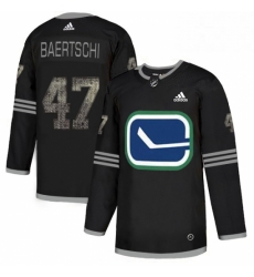 Mens Adidas Vancouver Canucks 47 Sven Baertschi Black 1 Authentic Classic Stitched NHL Jersey Mens Adidas Vancouver Canucks 47 Sven Baertschi Black 1 Authentic Classic Stitched NHL Jersey