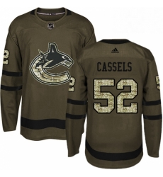 Mens Adidas Vancouver Canucks 52 Cole Cassels Authentic Green Salute to Service NHL Jersey Mens Adidas Vancouver Canucks 52 Cole Cassels Authentic Green Salute to Service NHL Jersey