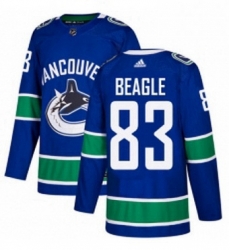 Mens Adidas Vancouver Canucks 83 Jay Beagle Authentic Blue Home NHL Jersey Mens Adidas Vancouver Canucks 83 Jay Beagle Authentic Blue Home NHL Jersey