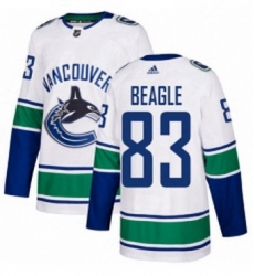 Mens Adidas Vancouver Canucks 83 Jay Beagle Authentic White Away NHL Jersey Mens Adidas Vancouver Canucks 83 Jay Beagle Authentic White Away NHL Jersey