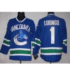 Vancouver Canucks 1 Roberto Luongo BLUE Vancouver Canucks 1 Roberto Luongo BLUE