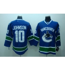Vancouver Canucks 10 Johnson blue jersey Vancouver Canucks 10 Johnson blue jersey