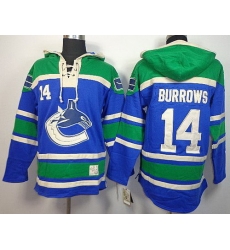 Vancouver Canucks 14 Alexandre Burrows Blue Lace-Up NHL Jersey Hoodies Vancouver Canucks 14 Alexandre Burrows Blue Lace-Up NHL Jersey Hoodies