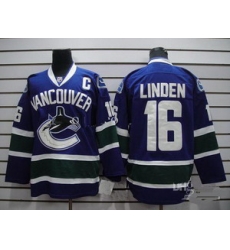 Vancouver Canucks 16 Trevor Linden With C Patch Home Blue Hockey Jersey Vancouver Canucks 16 Trevor Linden With C Patch Home Blue Hockey Jersey