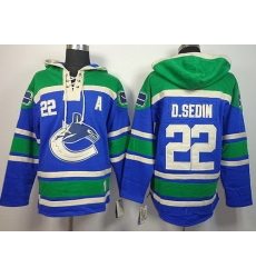 Vancouver Canucks 22 D.Sedin Blue Lace-Up NHL Jersey Hoodies Vancouver Canucks 22 D.Sedin Blue Lace-Up NHL Jersey Hoodies
