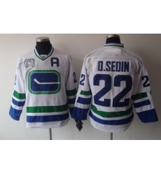 Vancouver Canucks 22 D.Sedin white 40th style Hockey jerseys Vancouver Canucks 22 D.Sedin white 40th style Hockey jerseys