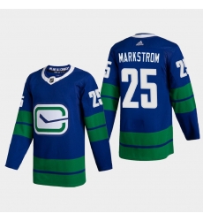 Vancouver Canucks 25 Jacob Markstrom Men Adidas 2020 21 Authentic Player Alternate Stitched NHL Jersey Blue Vancouver Canucks 25 Jacob Markstrom Men Adidas 2020 21 Authentic Player Alternate Stitched NHL Jersey Blue