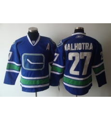 Vancouver Canucks 27 Manny Malhotra Home Blue Jerseys A Patch 3Rd Vancouver Canucks 27 Manny Malhotra Home Blue Jerseys A Patch 3Rd