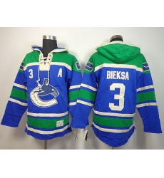 Vancouver Canucks 3 Kevin Bieksa Blue Lace-Up NHL Jersey Hoodies Vancouver Canucks 3 Kevin Bieksa Blue Lace-Up NHL Jersey Hoodies