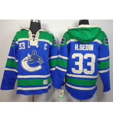 Vancouver Canucks 33 H.Sedin Blue Lace-Up NHL Jersey Hoodies Vancouver Canucks 33 H.Sedin Blue Lace-Up NHL Jersey Hoodies