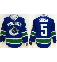 Vancouver Canucks #5 Luca Sbisa Blue Stitched Jersey Vancouver Canucks #5 Luca Sbisa Blue Stitched Jersey