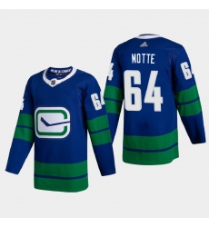 Vancouver Canucks 64 Tyler Motte Men Adidas 2020 21 Authentic Player Alternate Stitched NHL Jersey Blue Vancouver Canucks 64 Tyler Motte Men Adidas 2020 21 Authentic Player Alternate Stitched NHL Jersey Blue