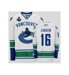Canucks 2011 Stanley Cup Finals #16 Trevor Linden White Stitched Youth NHL Jersey Canucks 2011 Stanley Cup Finals #16 Trevor Linden White Stitched Youth NHL Jersey