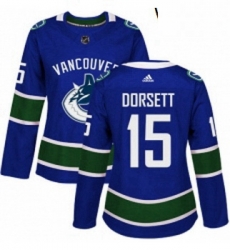 Womens Adidas Vancouver Canucks 15 Derek Dorsett Premier Blue Home NHL Jersey Womens Adidas Vancouver Canucks 15 Derek Dorsett Premier Blue Home NHL Jersey