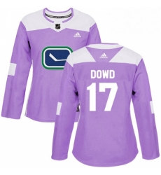 Womens Adidas Vancouver Canucks 17 Nic Dowd Authentic Purple Fights Cancer Practice NHL Jerse Womens Adidas Vancouver Canucks 17 Nic Dowd Authentic Purple Fights Cancer Practice NHL Jerse