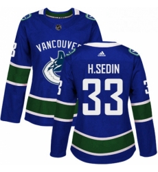 Womens Adidas Vancouver Canucks 33 Henrik Sedin Premier Blue Home NHL Jersey Womens Adidas Vancouver Canucks 33 Henrik Sedin Premier Blue Home NHL Jersey