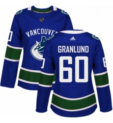Womens Adidas Vancouver Canucks 60 Markus Granlund Premier Blue Home NHL Jersey Womens Adidas Vancouver Canucks 60 Markus Granlund Premier Blue Home NHL Jersey