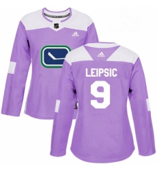 Womens Adidas Vancouver Canucks 9 Brendan Leipsic Authentic Purple Fights Cancer Practice NHL Jersey Womens Adidas Vancouver Canucks 9 Brendan Leipsic Authentic Purple Fights Cancer Practice NHL Jersey