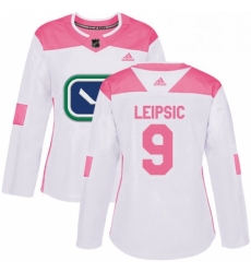 Womens Adidas Vancouver Canucks 9 Brendan Leipsic Authentic White Pink Fashion NHL Jerse Womens Adidas Vancouver Canucks 9 Brendan Leipsic Authentic White Pink Fashion NHL Jerse