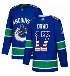 Youth Adidas Vancouver Canucks 17 Nic Dowd Authentic Blue USA Flag Fashion NHL Jerse Youth Adidas Vancouver Canucks 17 Nic Dowd Authentic Blue USA Flag Fashion NHL Jerse
