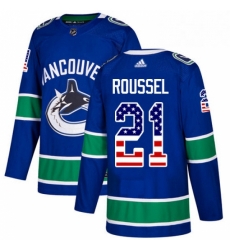 Youth Adidas Vancouver Canucks 21 Antoine Roussel Authentic Blue USA Flag Fashion NHL Jersey Youth Adidas Vancouver Canucks 21 Antoine Roussel Authentic Blue USA Flag Fashion NHL Jersey