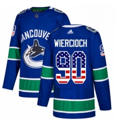 Youth Adidas Vancouver Canucks 90 Patrick Wiercioch Authentic Blue USA Flag Fashion NHL Jersey Youth Adidas Vancouver Canucks 90 Patrick Wiercioch Authentic Blue USA Flag Fashion NHL Jersey