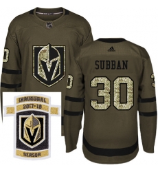 Adidas Golden Knights #30 Malcolm Subban Green Salute to Service Stitched NHL Inaugural Season Patch Jersey Adidas Golden Knights #30 Malcolm Subban Green Salute to Service Stitched NHL Inaugural Season Patch Jersey