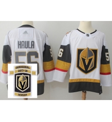 Adidas Golden Knights #56 Erik Haula White Road Authentic Stitched NHL Inaugural Season Patch Jersey Adidas Golden Knights #56 Erik Haula White Road Authentic Stitched NHL Inaugural Season Patch Jersey