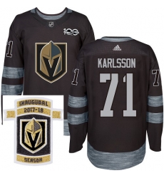 Adidas Golden Knights #71 William Karlsson Black 1917 2017 100th Anniversary Stitched NHL Inaugural Season Patch Jersey Adidas Golden Knights #71 William Karlsson Black 1917 2017 100th Anniversary Stitched NHL Inaugural Season Patch Jersey