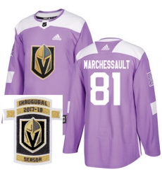 Adidas Golden Knights #81 Jonathan Marchessault Purple Authentic Fights Cancer Stitched NHL Inaugural Season Patch Jersey Adidas Golden Knights #81 Jonathan Marchessault Purple Authentic Fights Cancer Stitched NHL Inaugural Season Patch Jersey