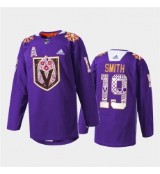 Men Vegas Golden Knights 19 Reilly Smith Purple Hispanic Heritage Warmup Stitched Jersey Men Vegas Golden Knights 19 Reilly Smith Purple Hispanic Heritage Warmup Stitched Jersey