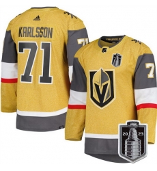 Men Vegas Golden Knights 71 William Karlsson Gold 2023 Stanley Cup Final Stitched Jersey Men Vegas Golden Knights 71 William Karlsson Gold 2023 Stanley Cup Final Stitched Jersey