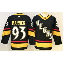 Men Vegas Golden Knights 93 Mitch Marner Black 2024 25 Stitched Hockey Jersey